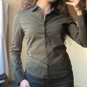 Smart Set Dark Green Button Down Shirt / Dress shirt